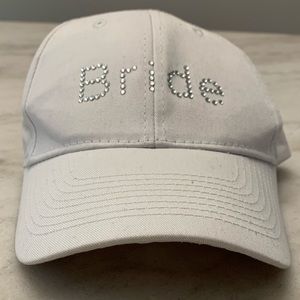 “Bride” White Rhinestone Baseball Cap